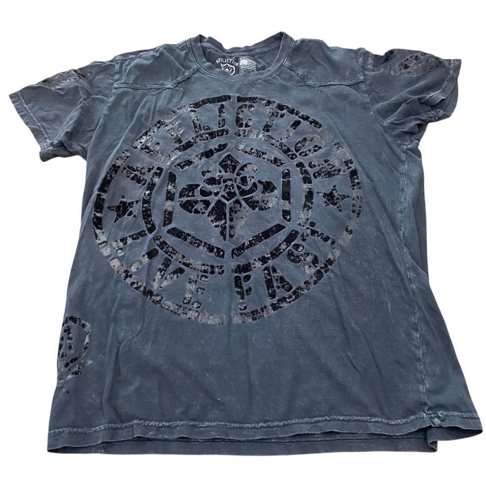 Vintage Distressed Black Affliction "Live Fast" T-Shirt